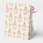 Pastel Peachy Bachelorette Party Sparkle Bedankdoosjes (Achterkant)