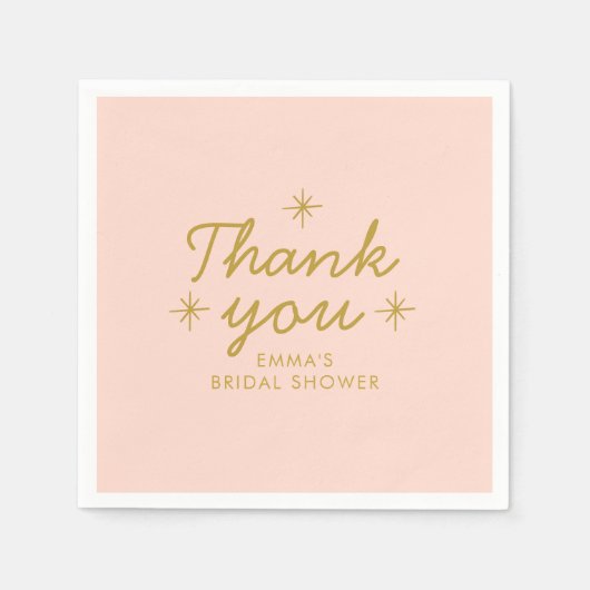 Pastel Peachy handschrift Vrijgezellenfeest Servet (Voorkant)