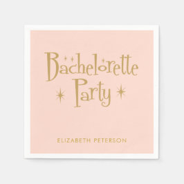 Pastel Peachy Retro Bachelorette Servet