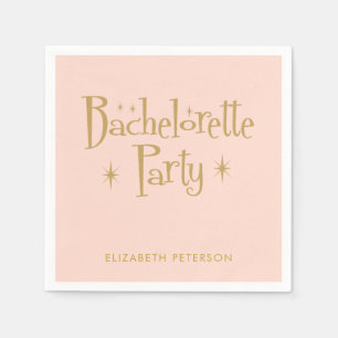 Pastel Peachy Retro Bachelorette Servet