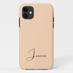 Pastel Peachy Roze Effen Kleur Minimalistische n Case-Mate iPhone Case