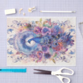 Pastel Peacock en Bloemen Tissuepapier (Craft)