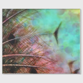 Pastel Peacock Feathers Cadeaupapier (Vlak)