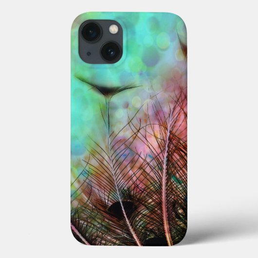 Pastel Peacock Feathers Case-Mate iPhone Case (Achterkant)