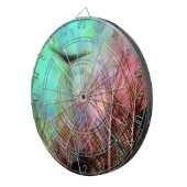 Pastel Peacock Feathers Dartbord (Voorkant Rechts)