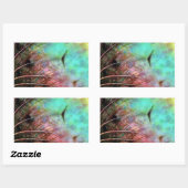 Pastel Peacock Feathers Rechthoekige Sticker (Vel)