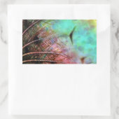 Pastel Peacock Feathers Rechthoekige Sticker (Tas)