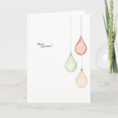 Pastel Pear Ornamenten Kerst Kaart (Voorkant)