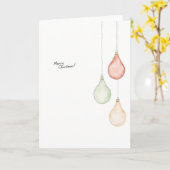 Pastel Pear Ornamenten Kerst Kaart (Gele Bloem)