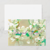 Pastel Pear Tree Blossom Dank je platte Kaart (Voorkant / Achterkant)