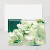 Pastel Pear Tree Blossom Dank je platte Kaart (Voorkant / Achterkant)