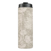 Pastel Pearl Damask Patroon Thermosbeker (Voorkant)