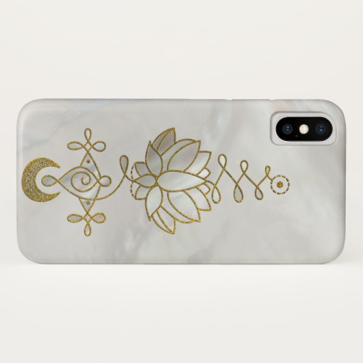 Pastel Pearl Unalome Lotus Symbool Case-Mate iPhone Case (Achterkant (horizontaal))