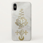 Pastel Pearl Unalome Lotus Symbool Case-Mate iPhone Case (Achterkant)