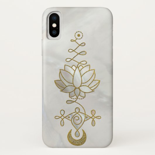 Pastel Pearl Unalome Lotus Symbool Case-Mate iPhone Case (Achterkant)