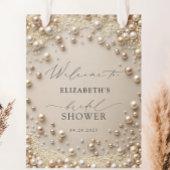 Pastel Pearls with Diamonds Bridal Shower Welcome Poster