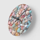 Pastel Pebbles Wall Clock Ronde Klok (Hoek)