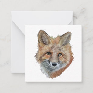 Pastel Pencil Fox Briefkaart-stijl Note Kaart Notitiekaartje