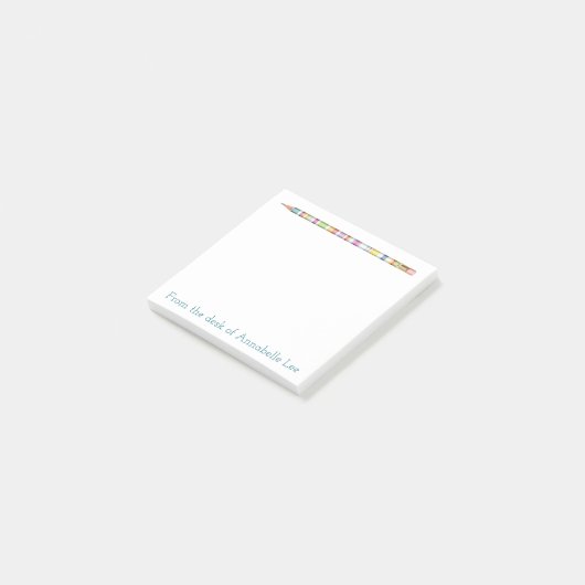 Pastel Pencil Vier Post-it® Notes (Schuin)