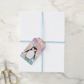 Pastel Penguin Peak Cadeaulabel (Met Touw)
