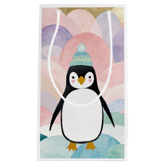 Pastel Penguin Peak Klein Cadeauzakje (Voorkant)