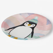 Pastel Penguin Peak Papieren Bordje (Gekanteld)