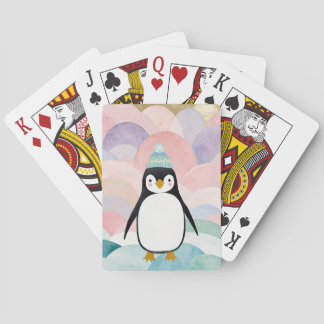 Pastel Penguin Peak Pokerkaarten