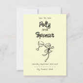 Pastel Penmanship Bewaar de datum Buttercream (Voorkant)