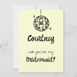 Pastel Penmanship Bruidsmeisje Botercrème Kaart