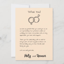 Pastel Penmanship Dankkaart Abrikoos Kaart