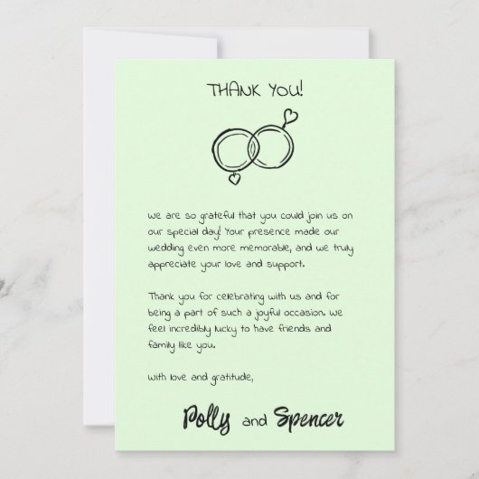 Pastel Penmanship Dankkaart Bleke Varens Kaart (Voorkant)