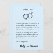 Pastel Penmanship Dankkaart Wolkenblauw Kaart (Voorkant / Achterkant)