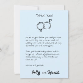 Pastel Penmanship Dankkaart Wolkenblauw Kaart