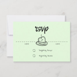 Pastel Penmanship RSVP Card Bleke varen