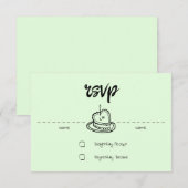 Pastel Penmanship RSVP Card Bleke varen Kaartje (Voorkant / Achterkant)