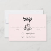 Pastel Penmanship RSVP Card Blush (Voorkant)