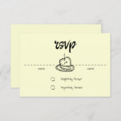 Pastel Penmanship RSVP Card Buttercream (Voorkant / Achterkant)