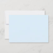 Pastel Penmanship RSVP Card Cloud Blauw Kaartje (Achterkant)