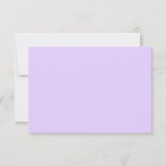 Pastel Penmanship RSVP Card Lavendel (Achterkant)