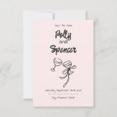 Pastel Penmanship Save the Date Blush (Voorkant)