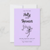 Pastel Penmanship Save the Date Lavender (Voorkant)
