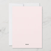 Pastel Penmanship Wedding Invitation Blush Feestdagenkaart (Achterkant)