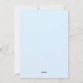Pastel Penmanship Wedding Invitation Cloud Blauw Feestdagenkaart (Achterkant)