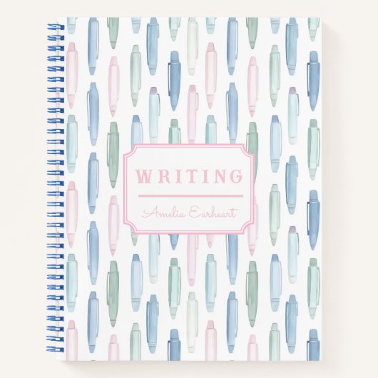 Pastel Pennen  Notitieboek (Voorkant)