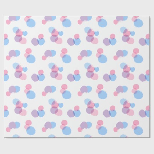Pastel Penseel Stroke Circles Ontwerp Wrapping Pap Cadeaupapier (Vlak)