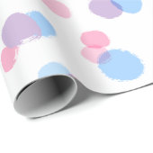Pastel Penseel Stroke Circles Ontwerp Wrapping Pap Cadeaupapier (Rol Hoek)