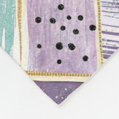 Pastel penseelstreek & goud kriskras Abstract Fleece Deken (Hoek)