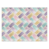 Pastel penseelstreek & goud kriskras Abstract Tafelkleed (Voorkant (Horizontaal))