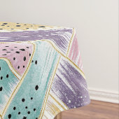 Pastel penseelstreek & goud kriskras Abstract Tafelkleed (Voorbeeld)