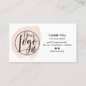 Pastel penseelstreek minimalistische logo orde dan visitekaartje (Voorkant)